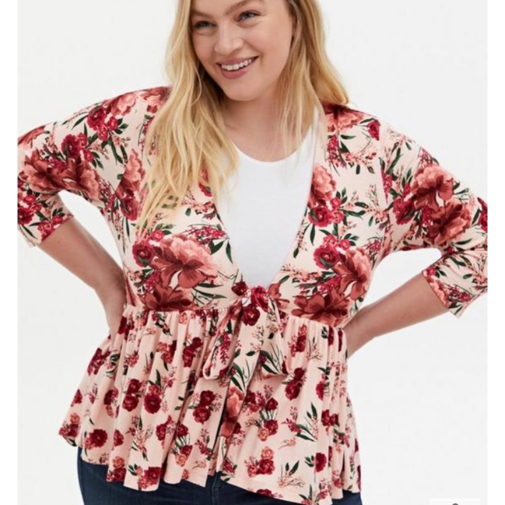 Torrid Floral Babydoll Jacket